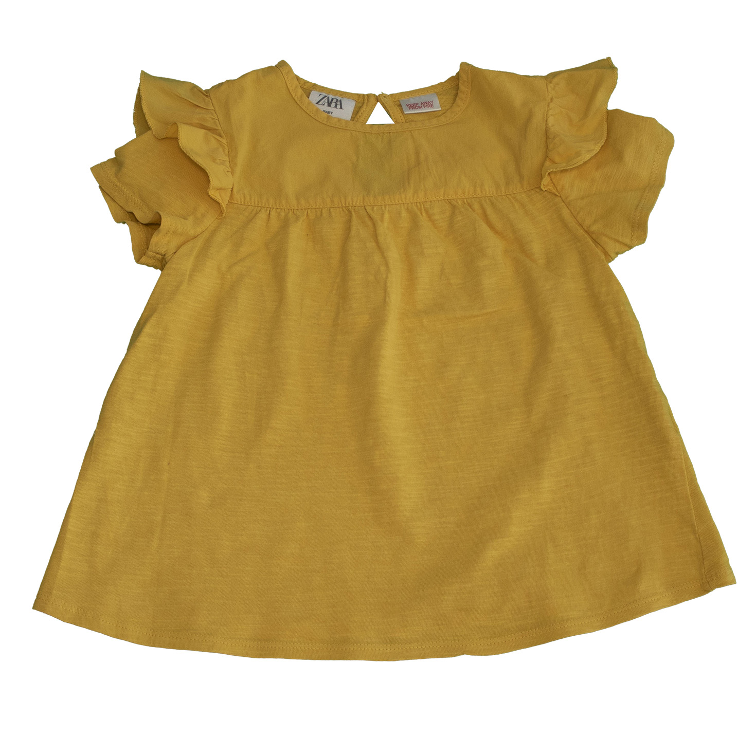 t-shirt ZARA jaune fille 4 ans