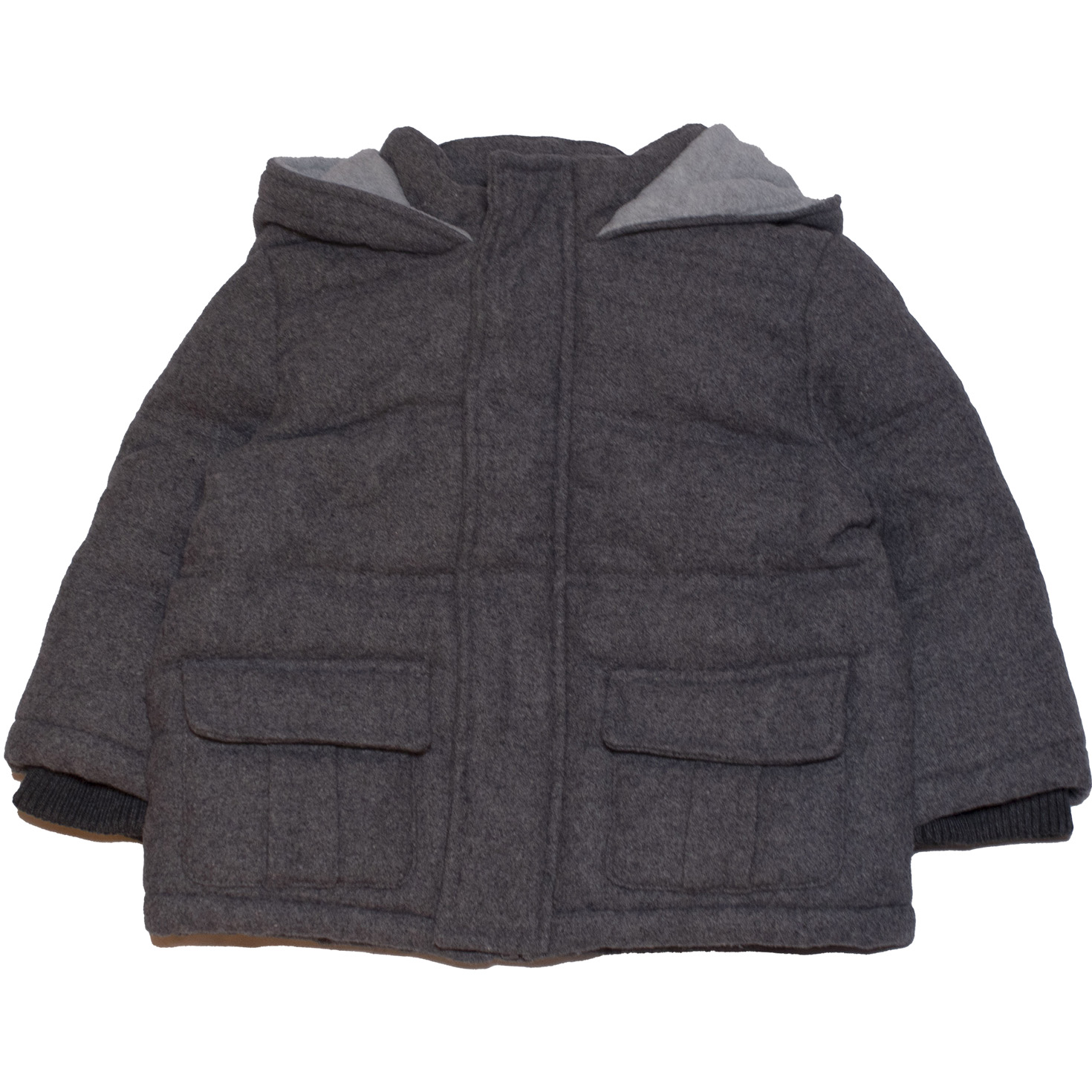 Manteau gris capuche BOUT'CHOU - 18 mois