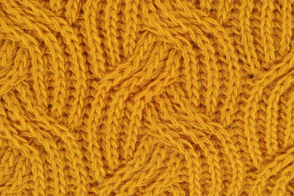 Gros plan sur une maille tricotée